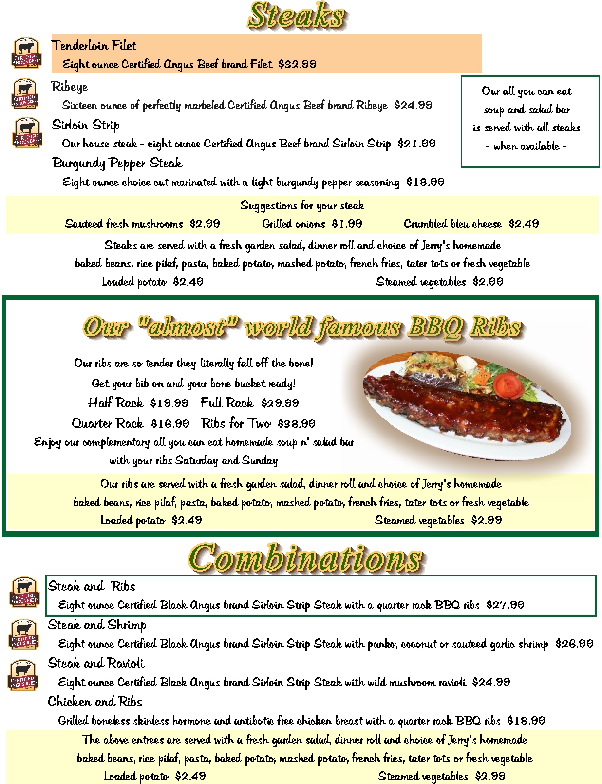 half fast menu